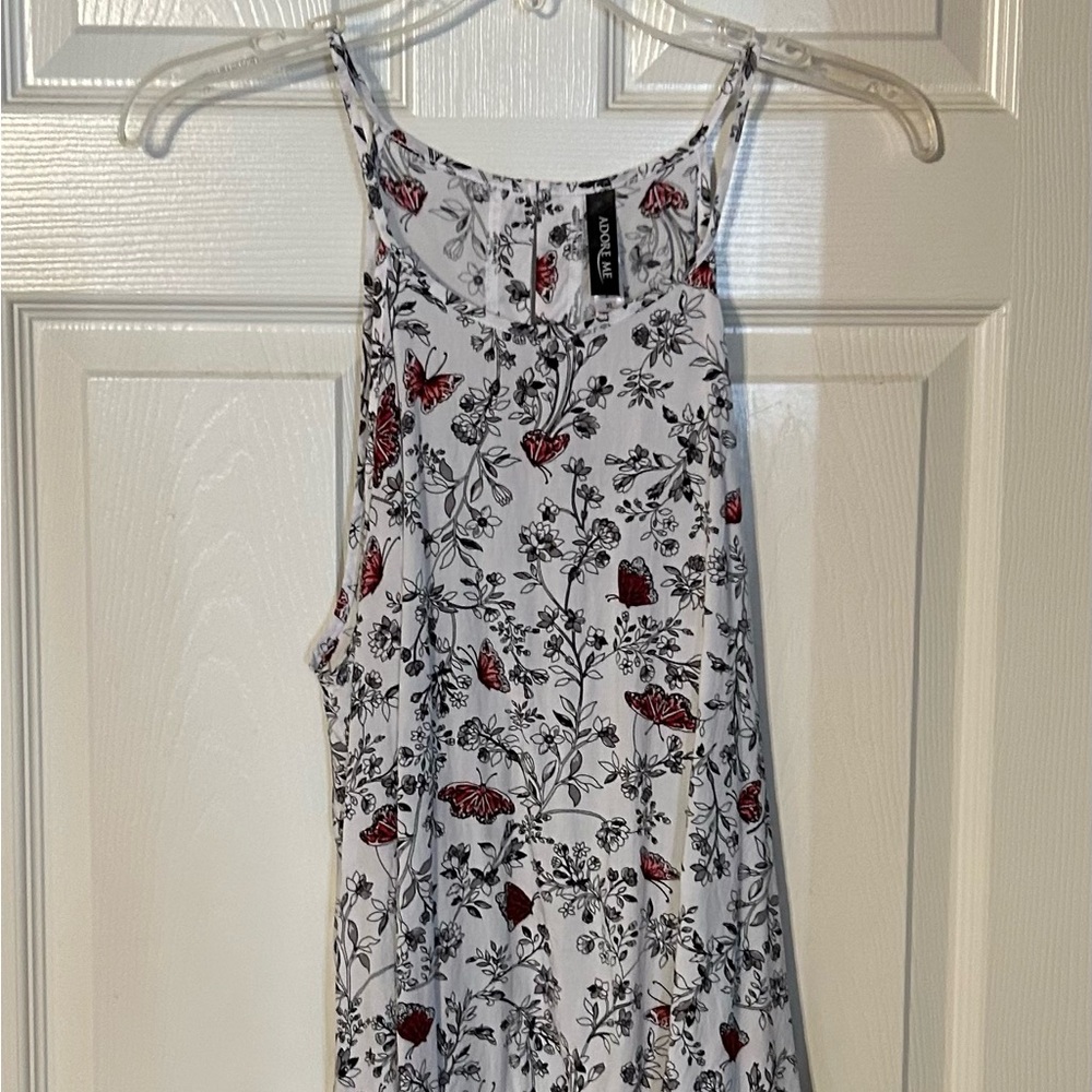 Adore Me Floral Camisole - White and‎ Red
